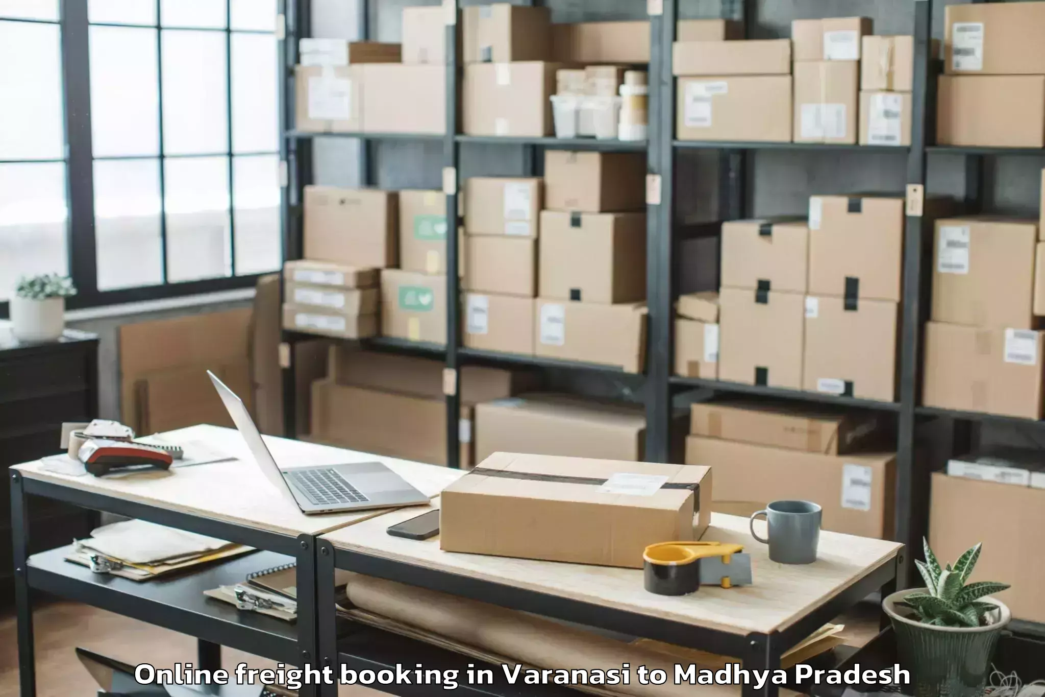 Trusted Varanasi to Gird Online Freight Booking